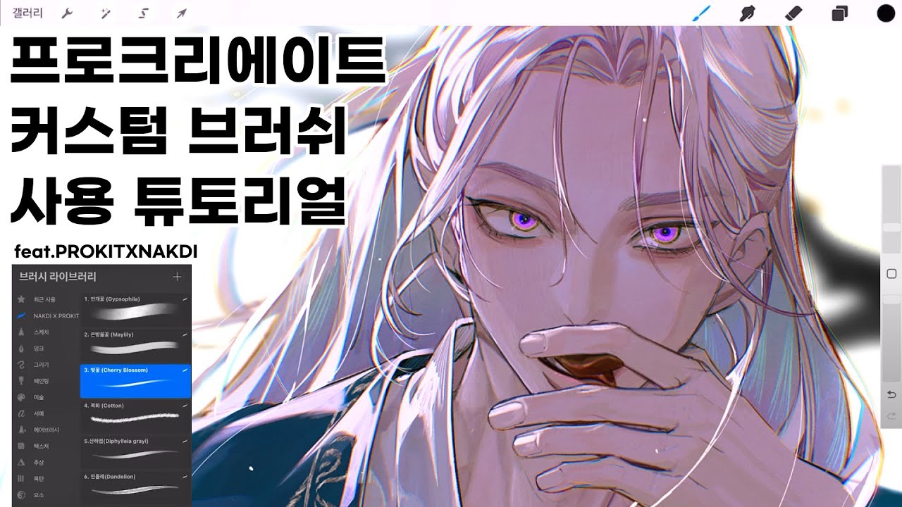 [NAKDI] 프로크리에이트 일러스트 작업 튜토리얼 SPEED PAINTING 스피드페인팅 | 커스텀 브러쉬