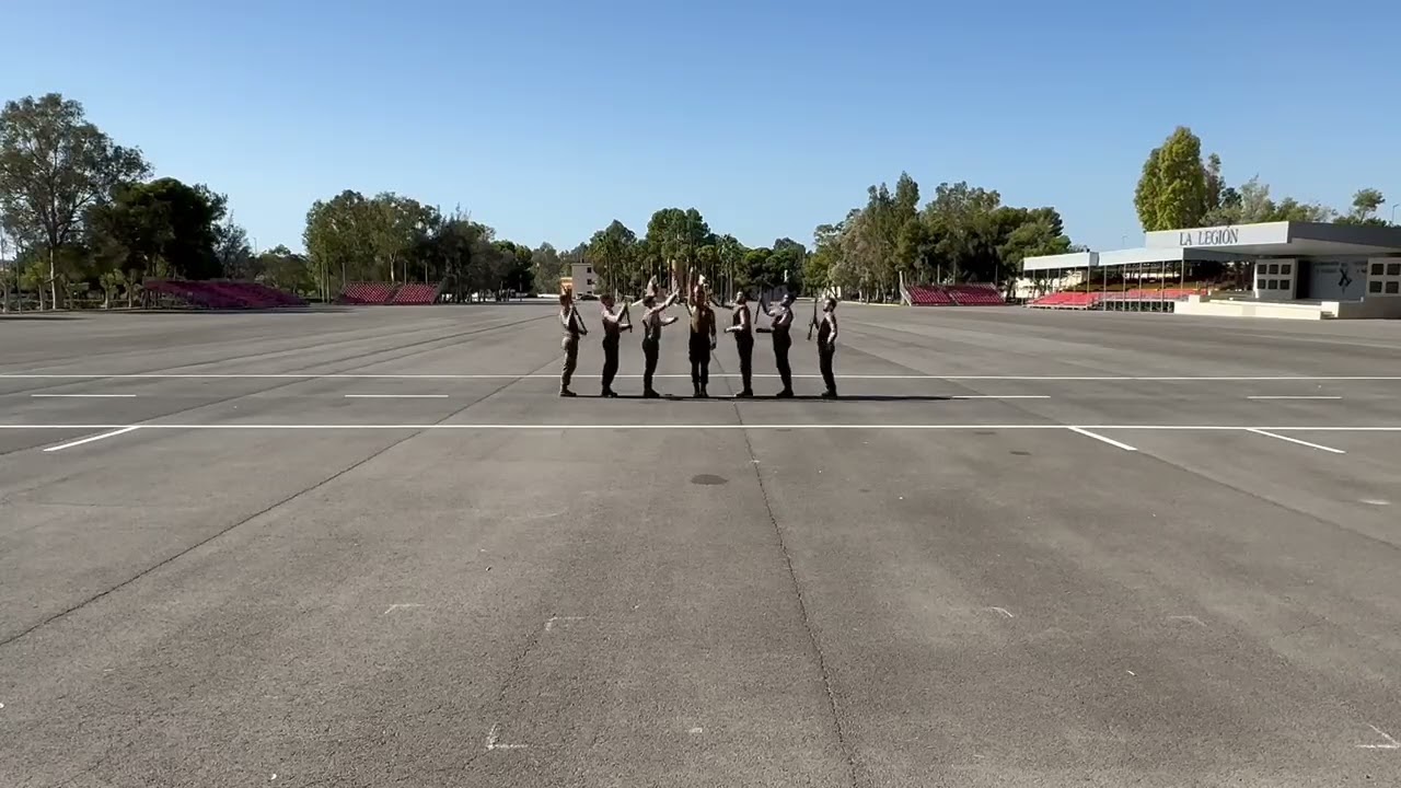Escuadra de Gastadores de la VIII Bandera, ensayos 2 días antes al concurso.Campeones 20 sep 2024
