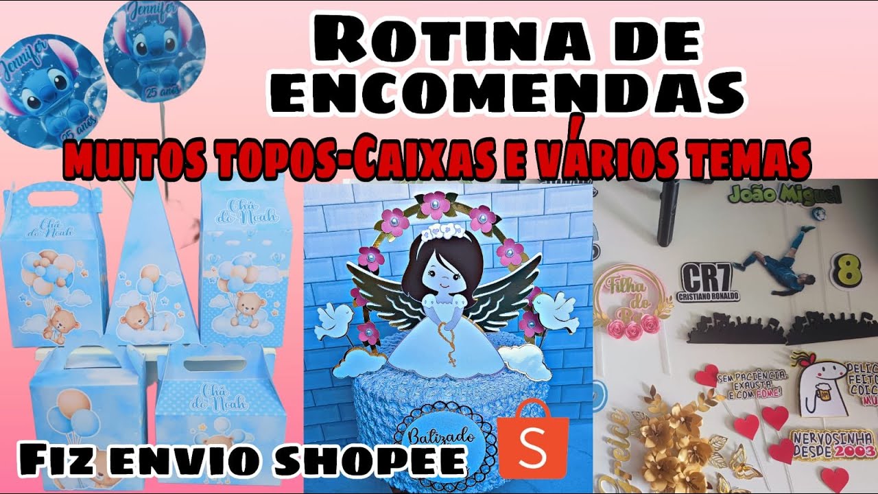 Rotina de encomendas- Fiz temas novos e saiu muitos topos de bolo-PAPELARIA PERSONALIZADA