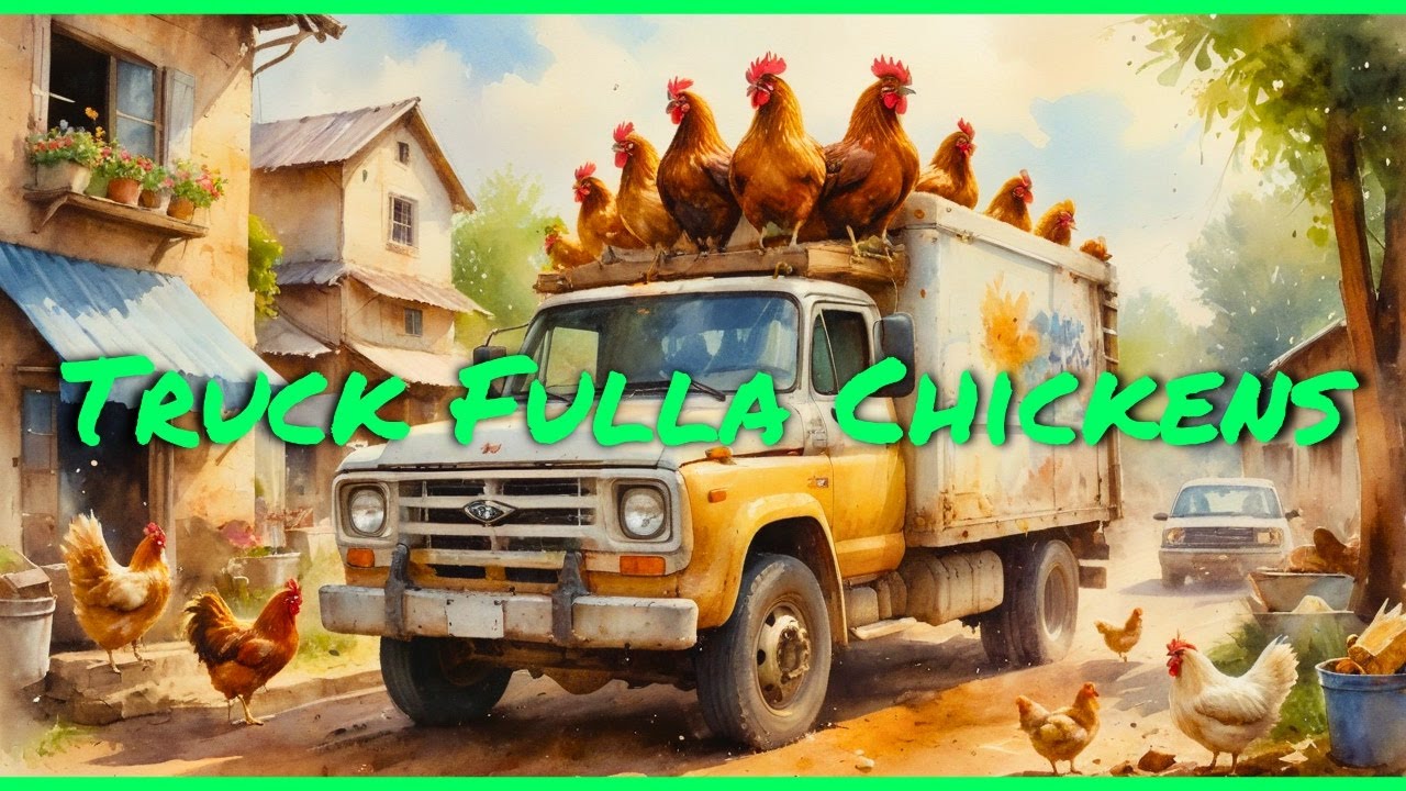 Truck Fulla Chickens | Lyric Video | AI Country Rock Music