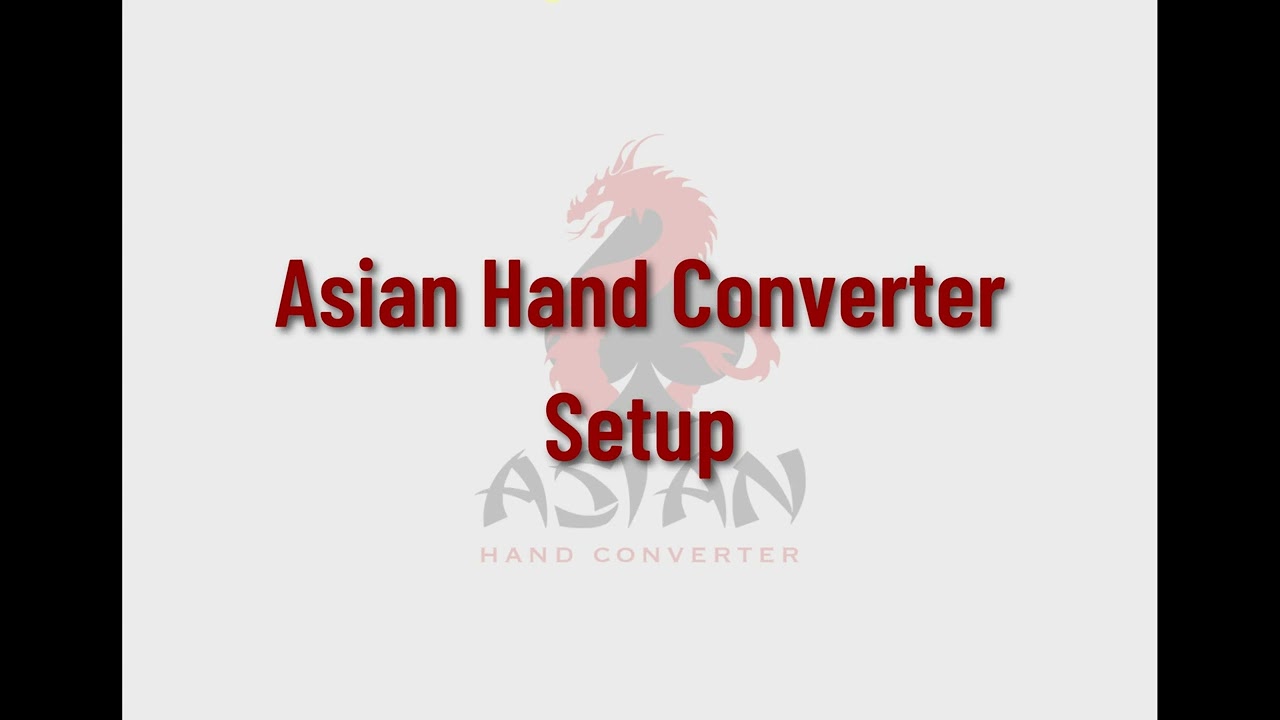 How to Setup Asian Hand Converter with PokerTracker 4