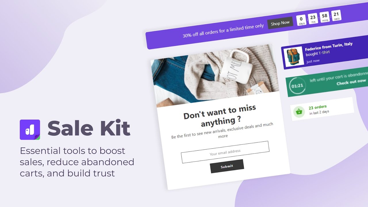 Sale Kit for Shopify-  Boost sale with multiple tools in one app