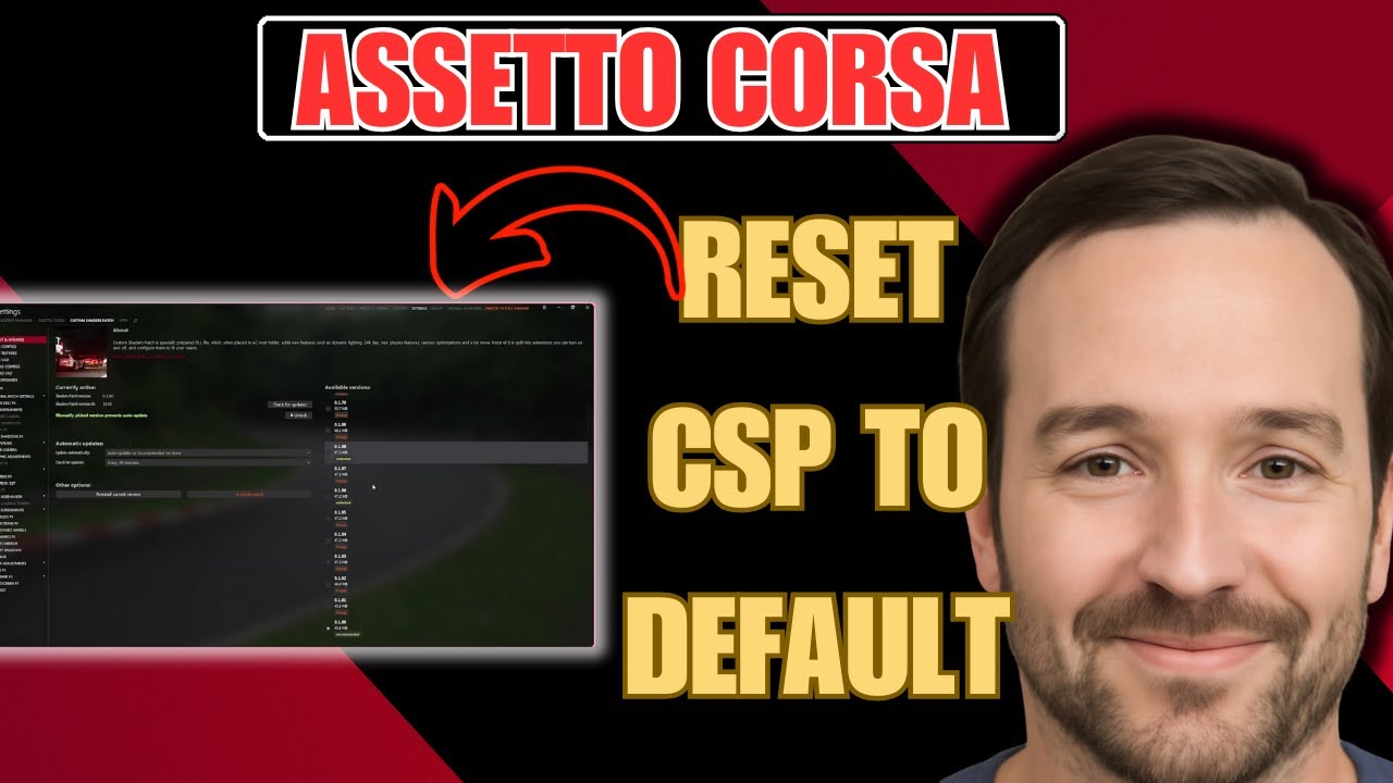 НОВИНКА! Как сбросить настройки CSP до значений по умолчанию в Assetto Corsa!