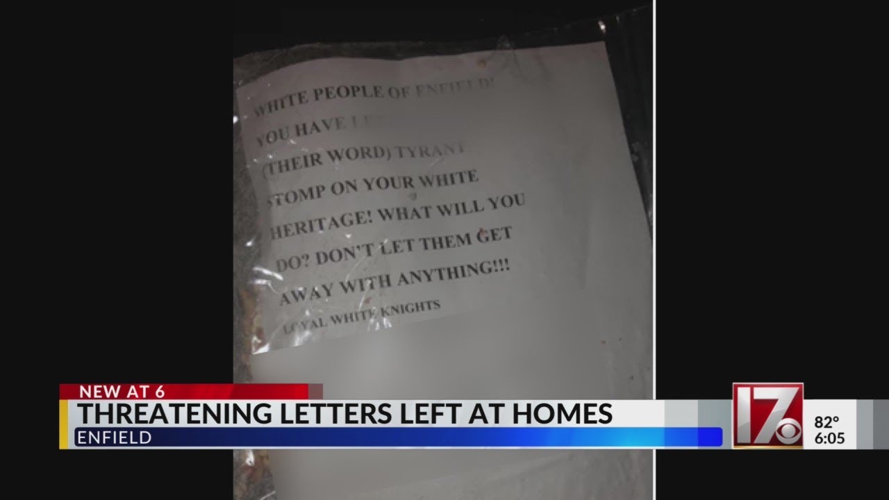 Enfield threatening letter