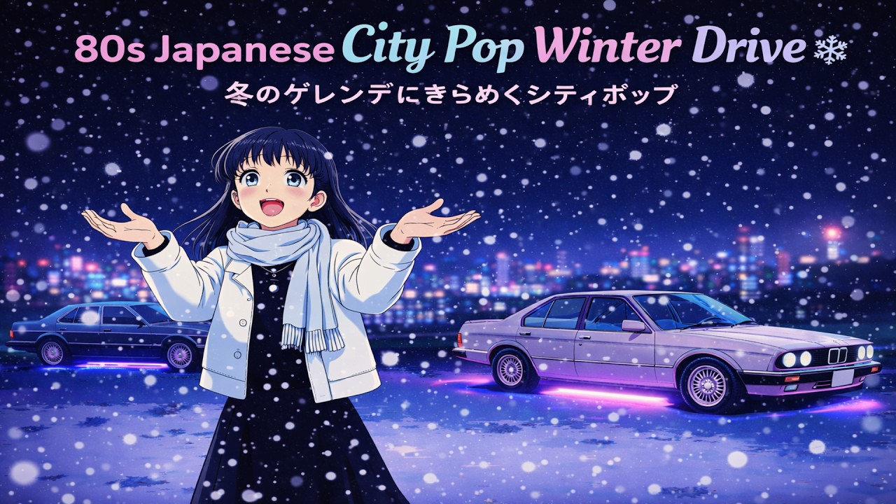 80s Japanese City Pop Winter Drive ❄️ | 冬のゲレンデにきらめくシティポップ