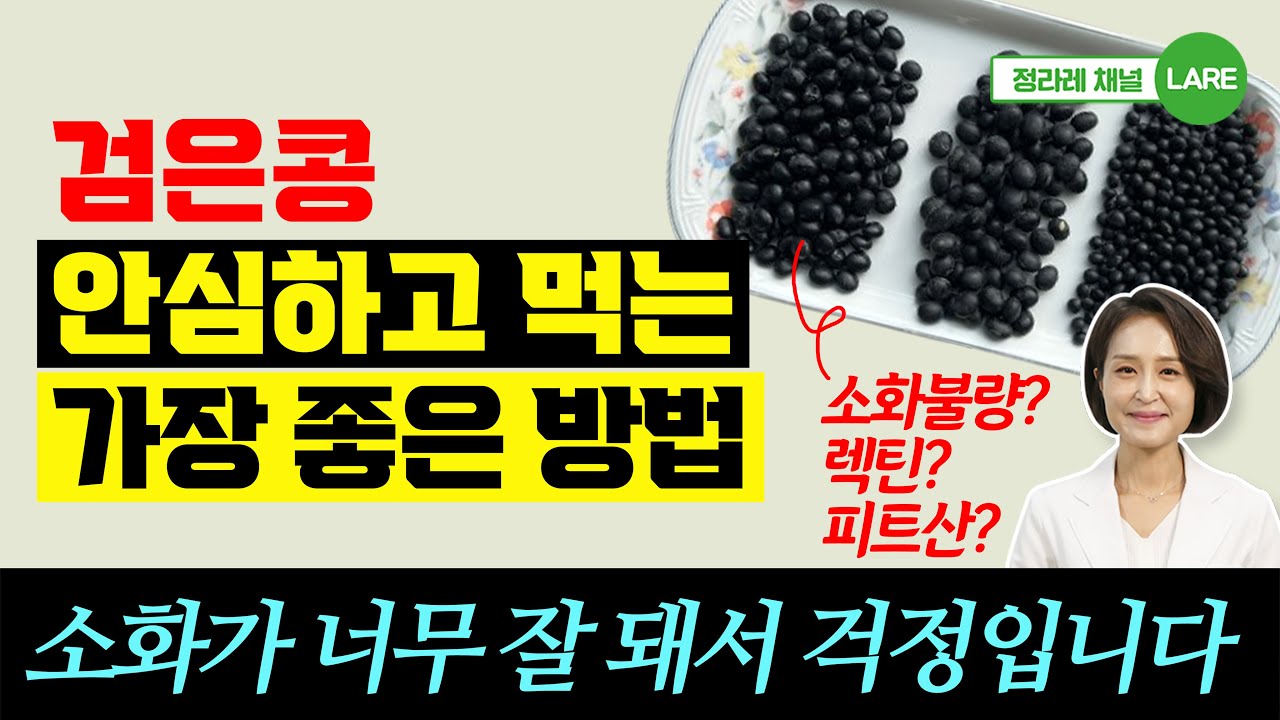 검은콩 좋기만 한 걸까? 검은콩 안심하고 먹는 가장 좋은 방법 [정라레]
