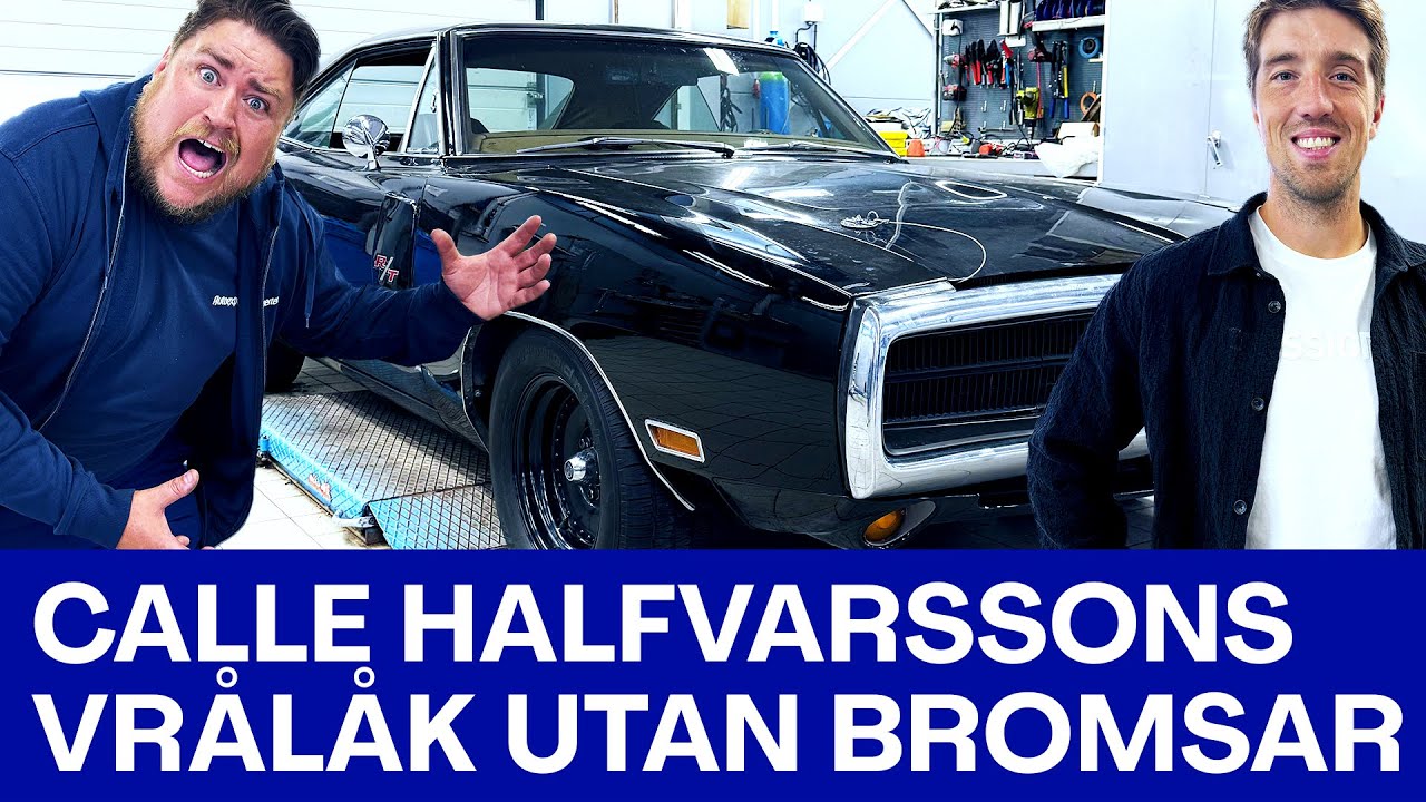 Erik fixar skidproffsets Dodge Charger från 1970.
