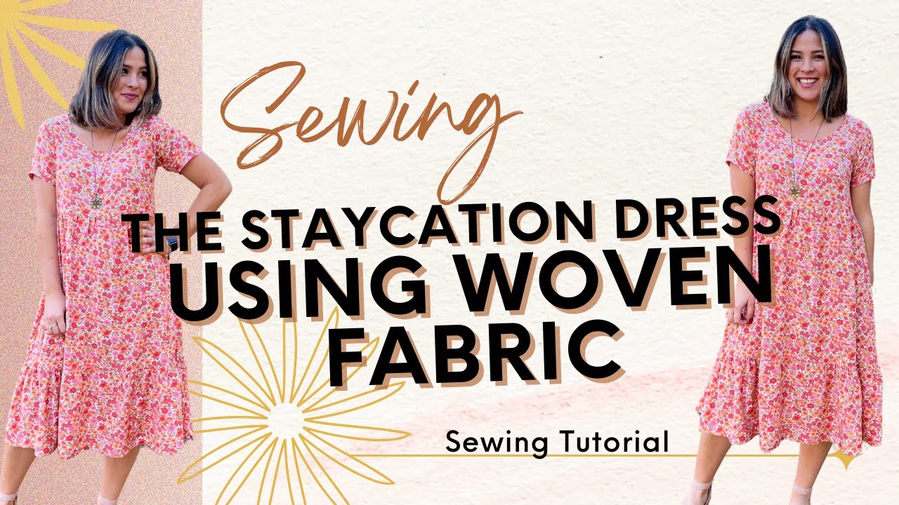 Sewing A KNIT Dress Pattern With WOVEN Fabric!