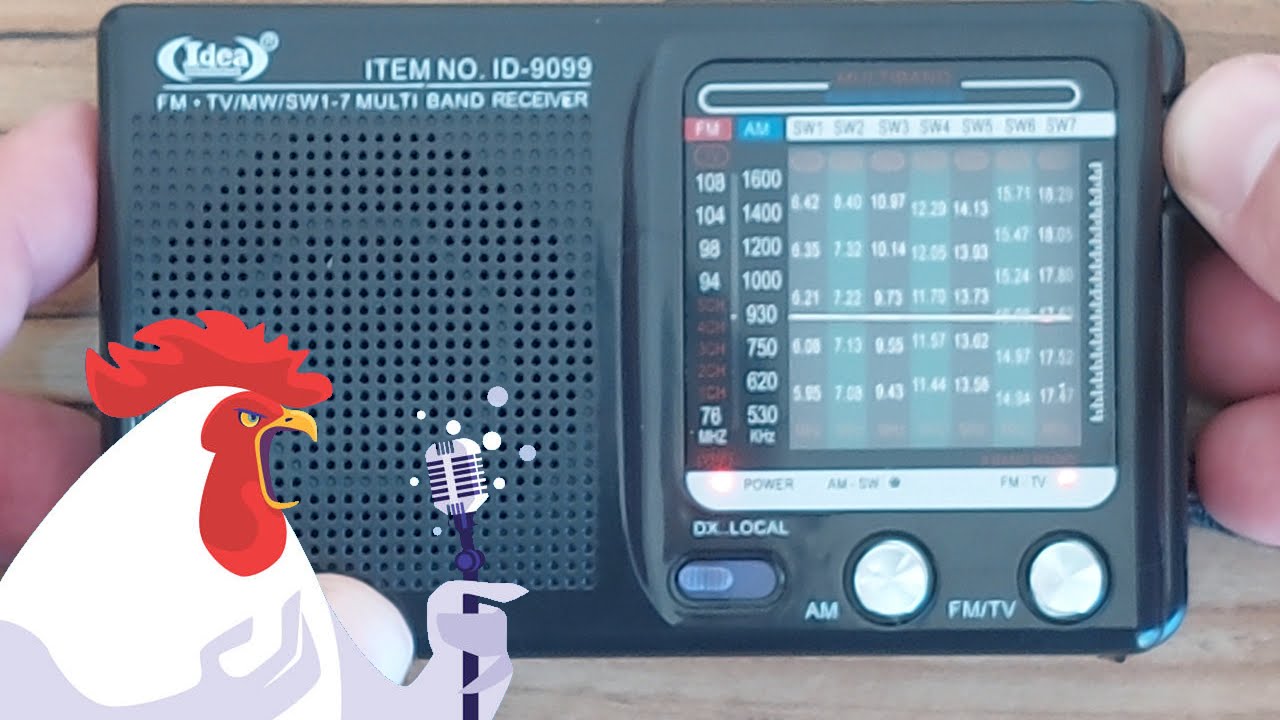 Rádio Idea ID-9099 similar Rádio Clássico KK-9 - Unbox Radioescuta e Review