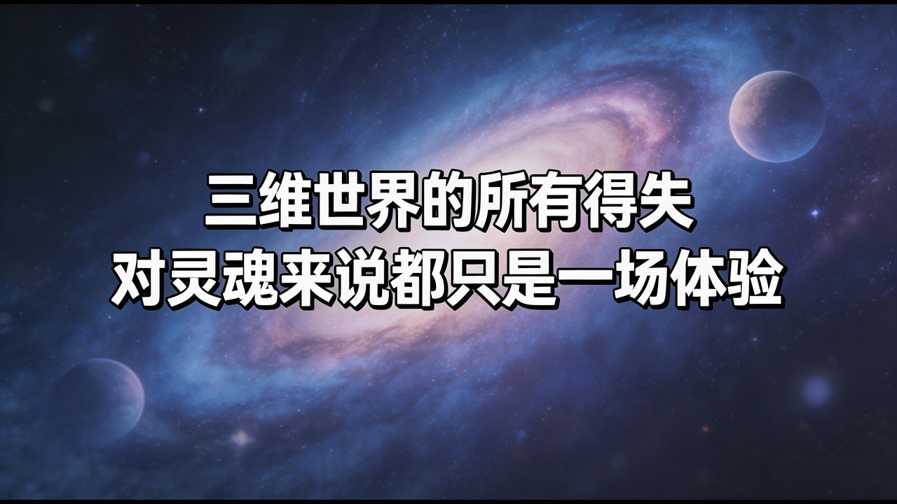 三维世界的所有得失，对灵魂来说都只是一场体验！
