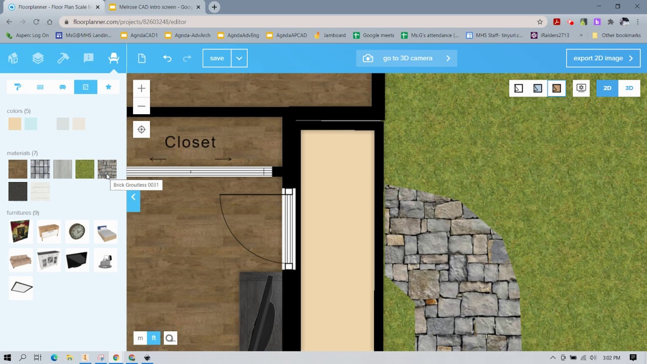 Add elevated porch in floorplanner