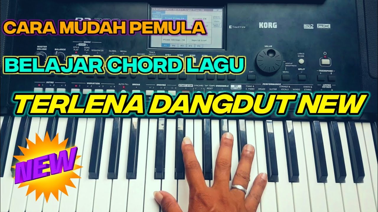 cara belajar chord keyboard lagu terlena dangdut pemula !