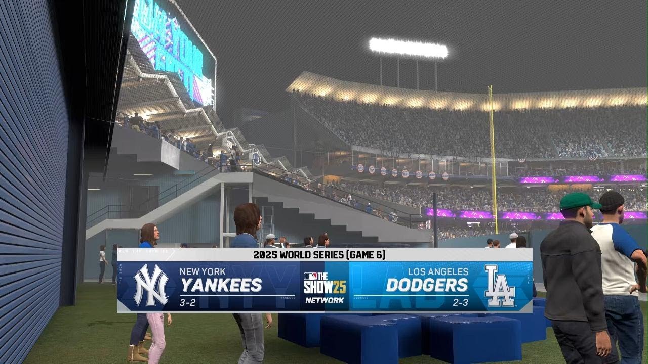 MLB The Show 25 - Yankees at Dodgers (World Series game 6) - PS5 gameplay