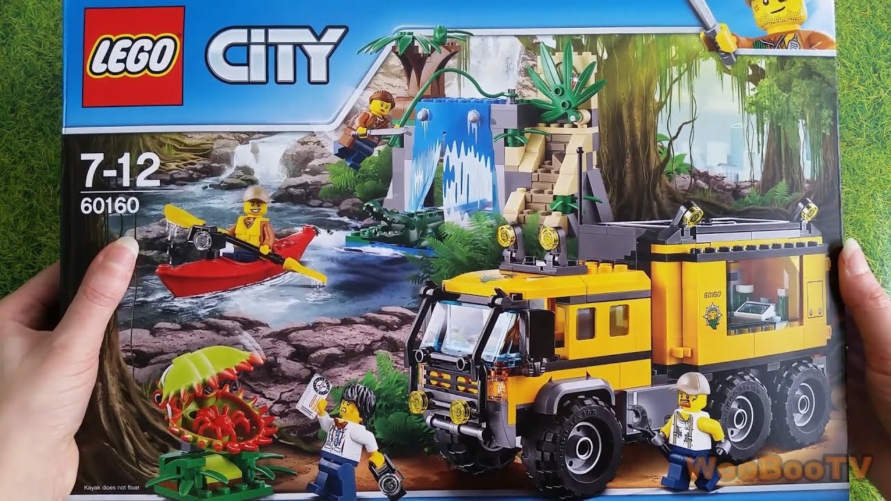 LASTENOHJELMIA SUOMEKSI - Lego city - Viidakon siirrettävä laboratorio 60160 esittely - osa 1