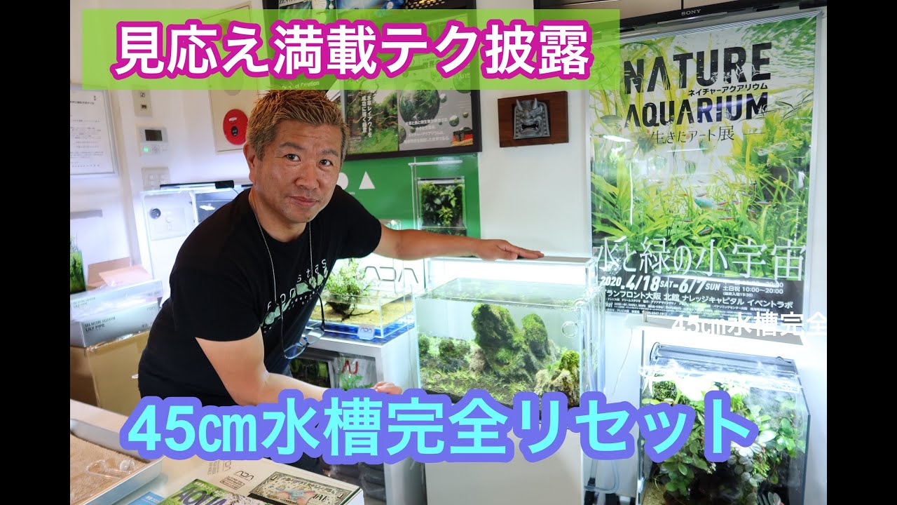 【必見】45㎝水槽完全リセット　見応え満載テク披露☆Official☆　AquaRevue Neo CH