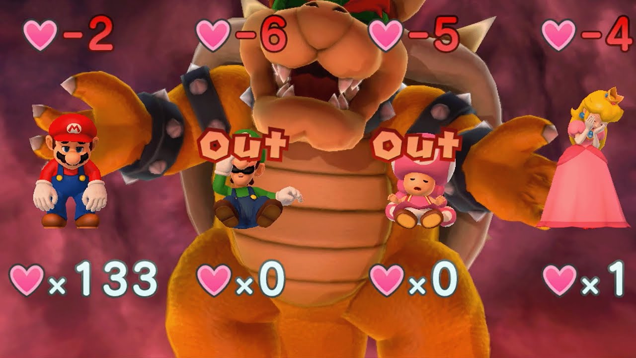 Mario Party 10 - Mario vs Luigi vs Toadette vs Peach vs Bowser - Chaos Castle