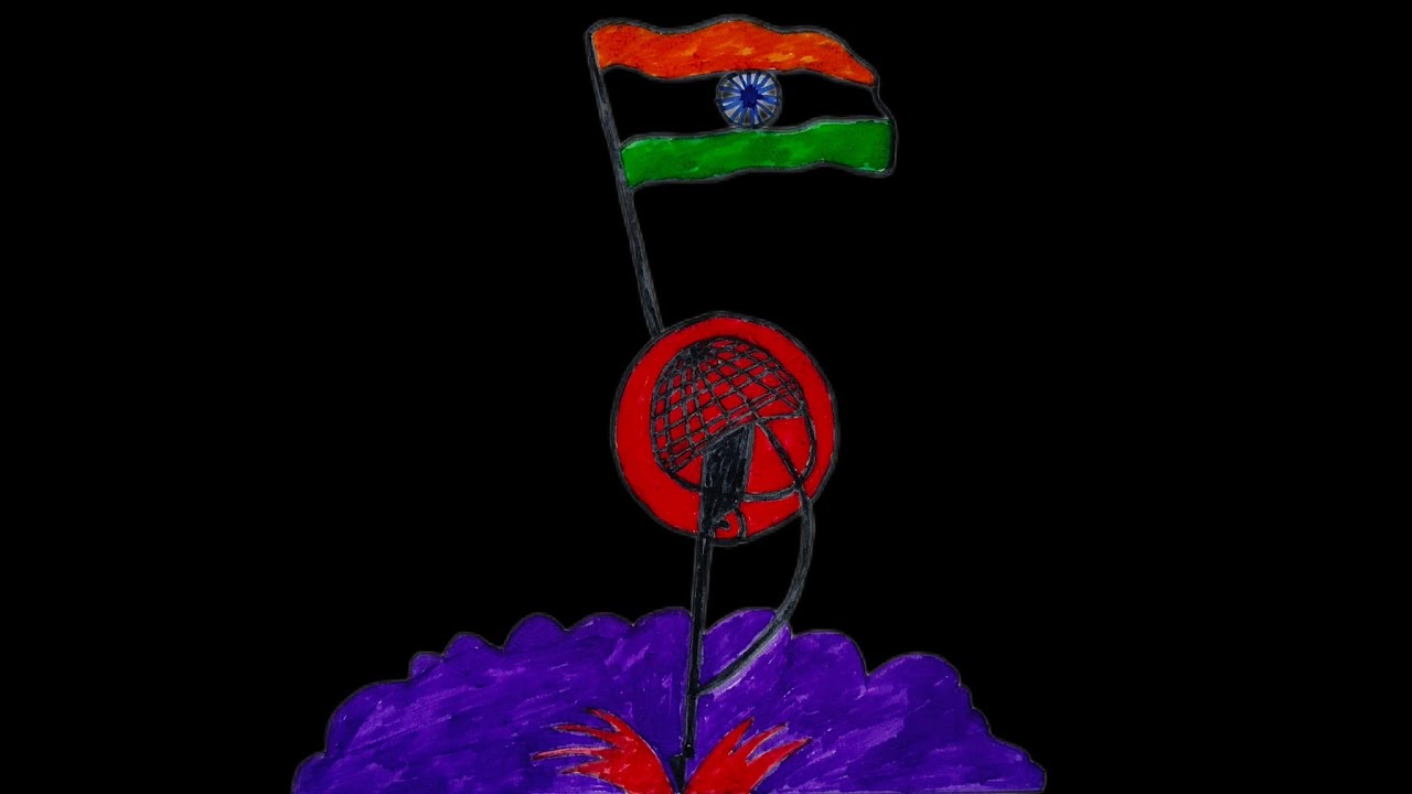 🇮🇳 Easy Indian Flag Drawing for Kids | Aayang drawing 
