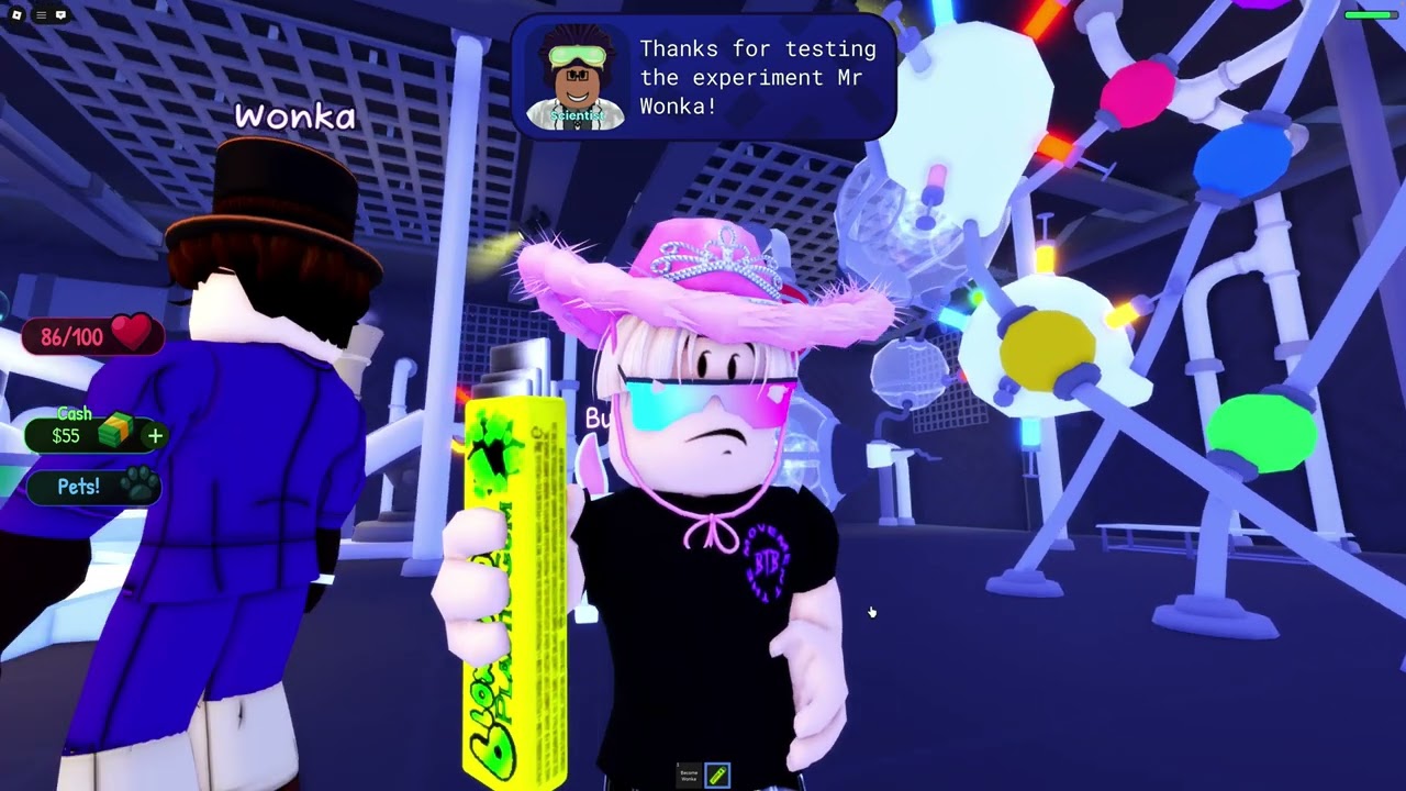 Jag träffade Wonka i roblox!