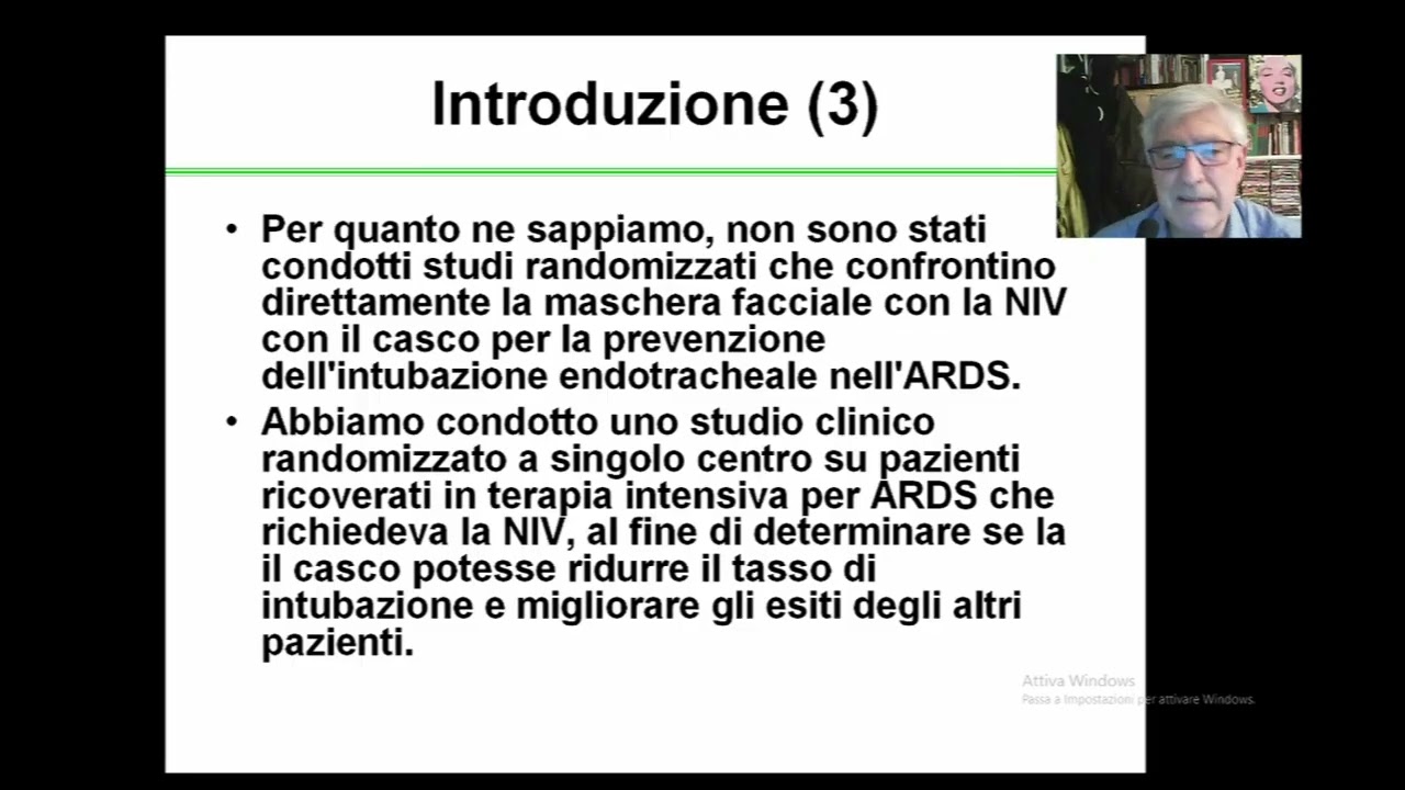 Utilizzo ventilazione non invasiva nel terapia dell'ARDS : Confronto tra casco e maschera facciale