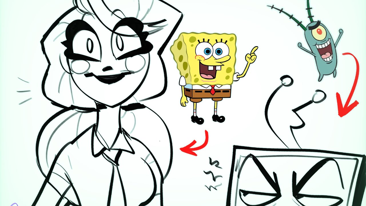 HAZBIN HOTEL BUT ITS SPONGEBOB SQUAREPANTS SCENES…. | Hazbin Hotel Animatic