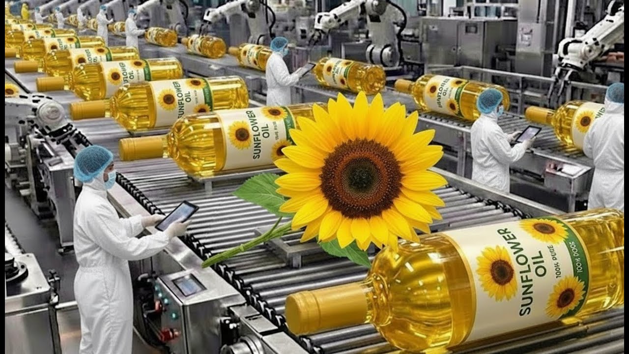 AMAZING Sunflower Oil | How Sunflower Seeds Become Oil in a Mega Factory Mass Production