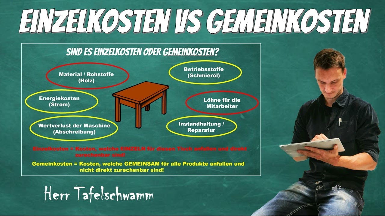 Was ist der Unterschied zwischen Einzelkosten und Gemeinkosten? Einfach erklärt + viele Beispiele!