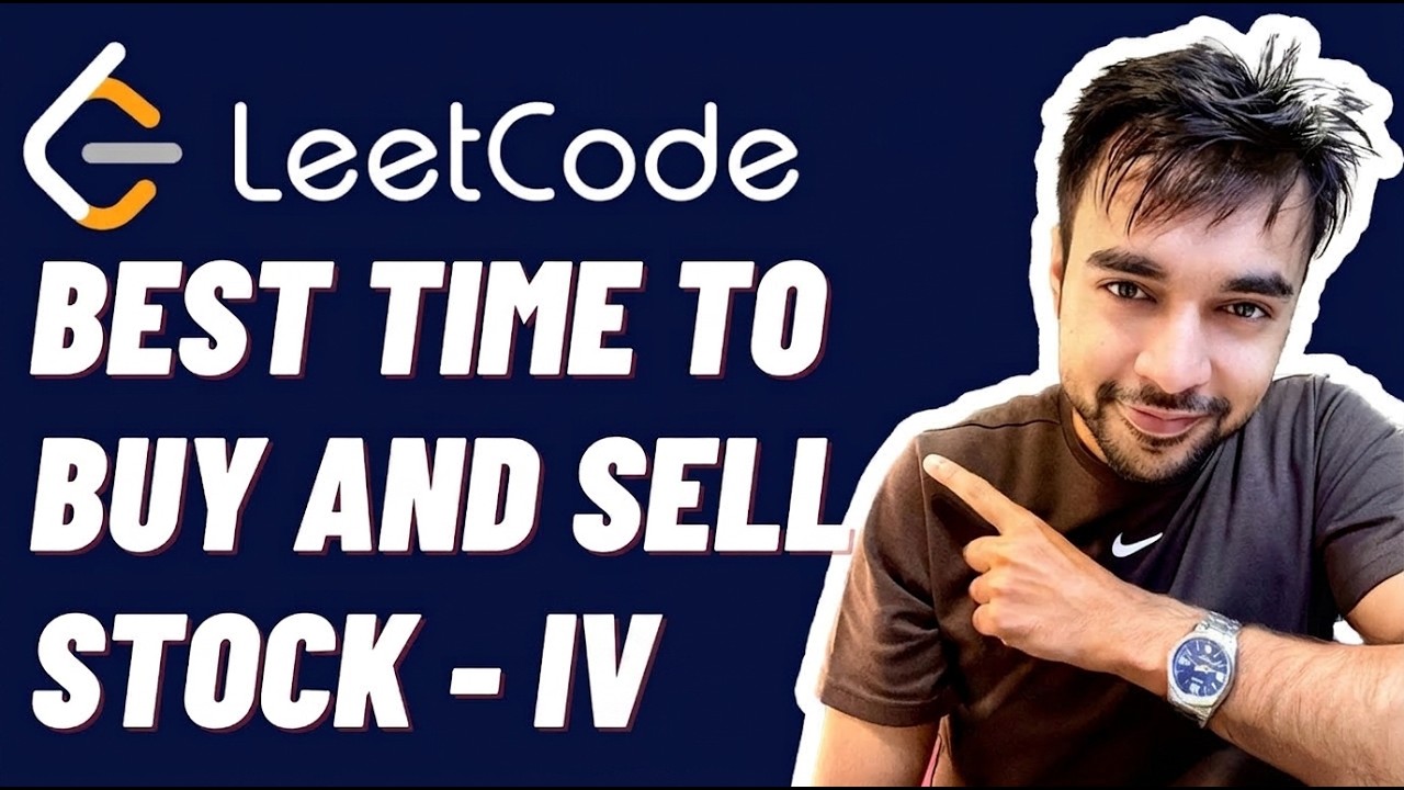 Best Time To Buy & Sell Stock 4 (LeetCode 188) | Full solution with visuals and animation