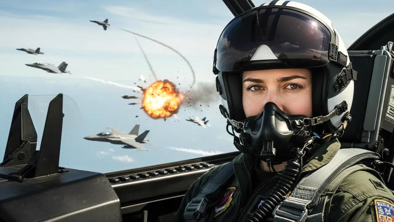 Nie spodziewali się, że pilotka wejdzie do akcji – jak Emily pokonała 8 wrogich myśliwców