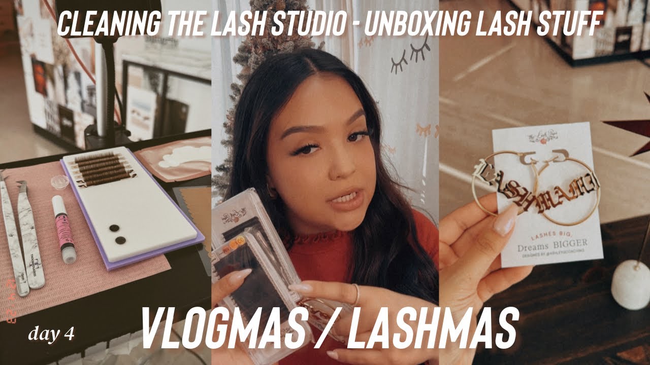 FINALLY CLEANING THE LASH STUDI | VLOGMAS DAY 4 | LASHMAS