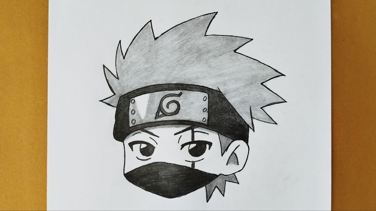Chibi Kakashi Hatake Drawing | How to Draw Kakashi from Naruto | Step by Step Anime Drawing