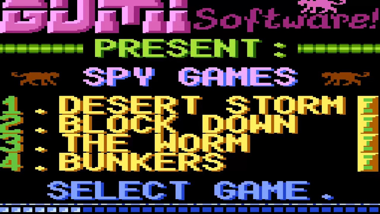 ATARI 8BIT XE XE 800 INTRO CRACKTRO 1993 Spy Master GAMES FROM SPY GAMES COLLECTIONS Gumi Software 4
