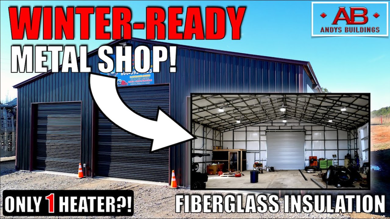 Finished Insulation That Works: One Heater Warms This 50'x60x14' Shop