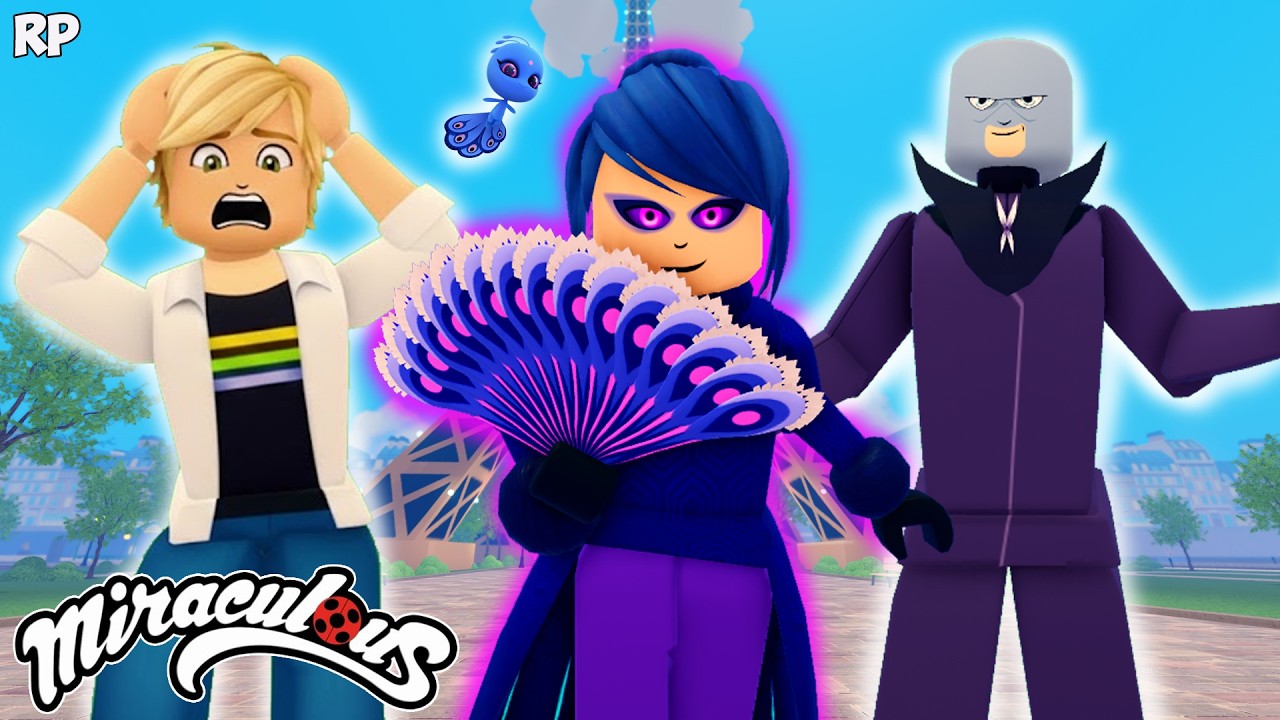 MARINETTE USE PEACOCK MIRACULOUS TO STOP HAWK MOTH APOCALYPSE NO MIRACULOUS RP - MIRACULOUS ROBLOX!