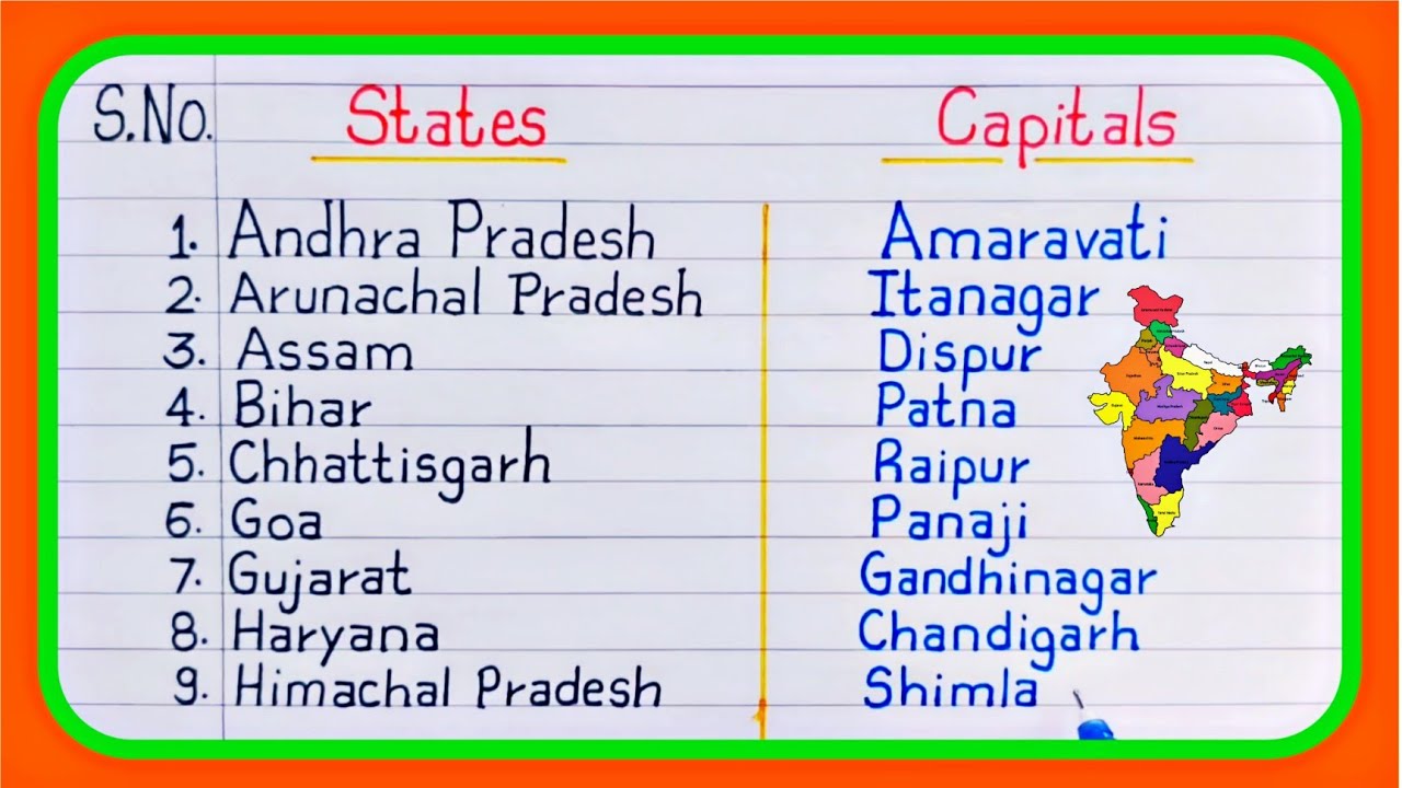 States and Capitals | state and capital | state and capital name | States and Capitals of India 2026