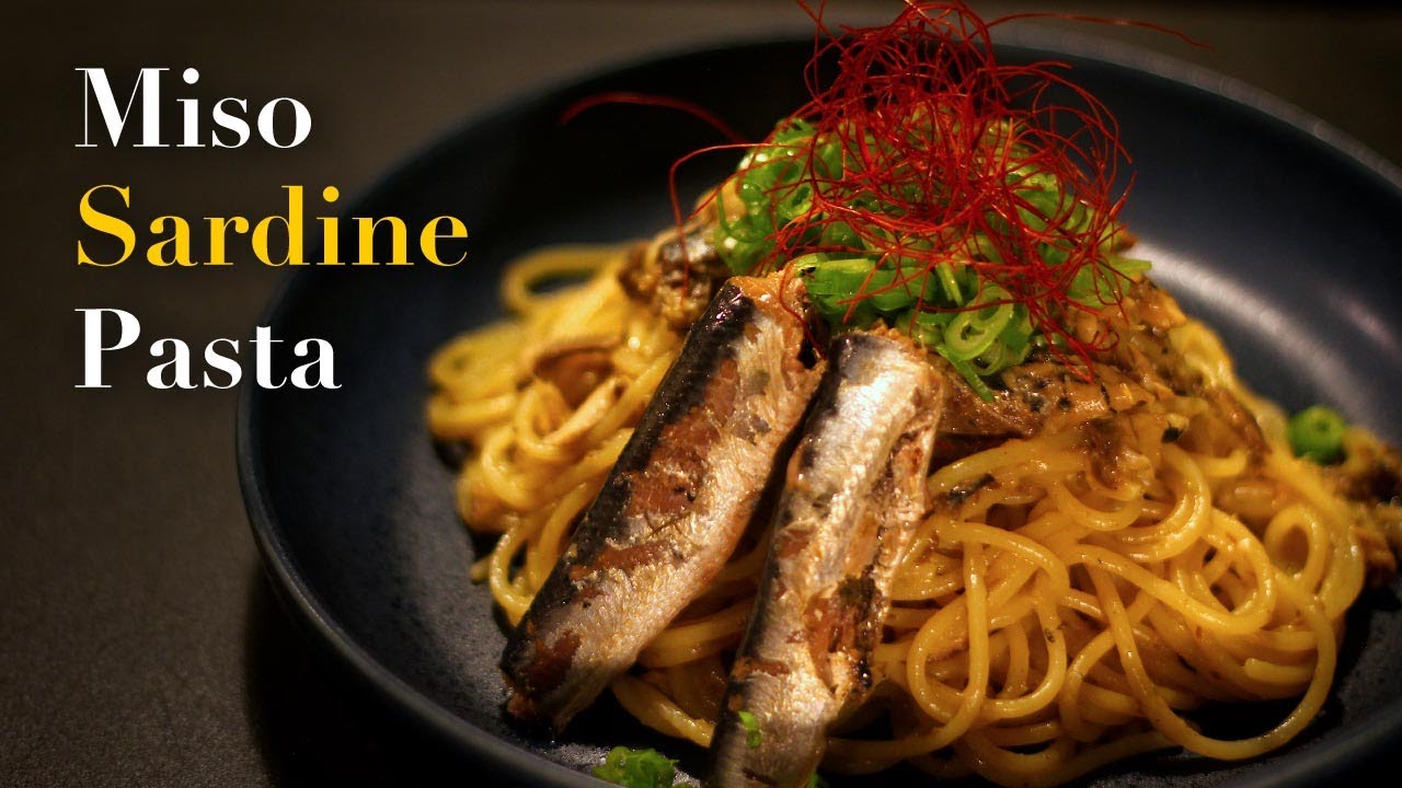 Quick and Easy Miso Sardine Pasta | Japanese Recipes