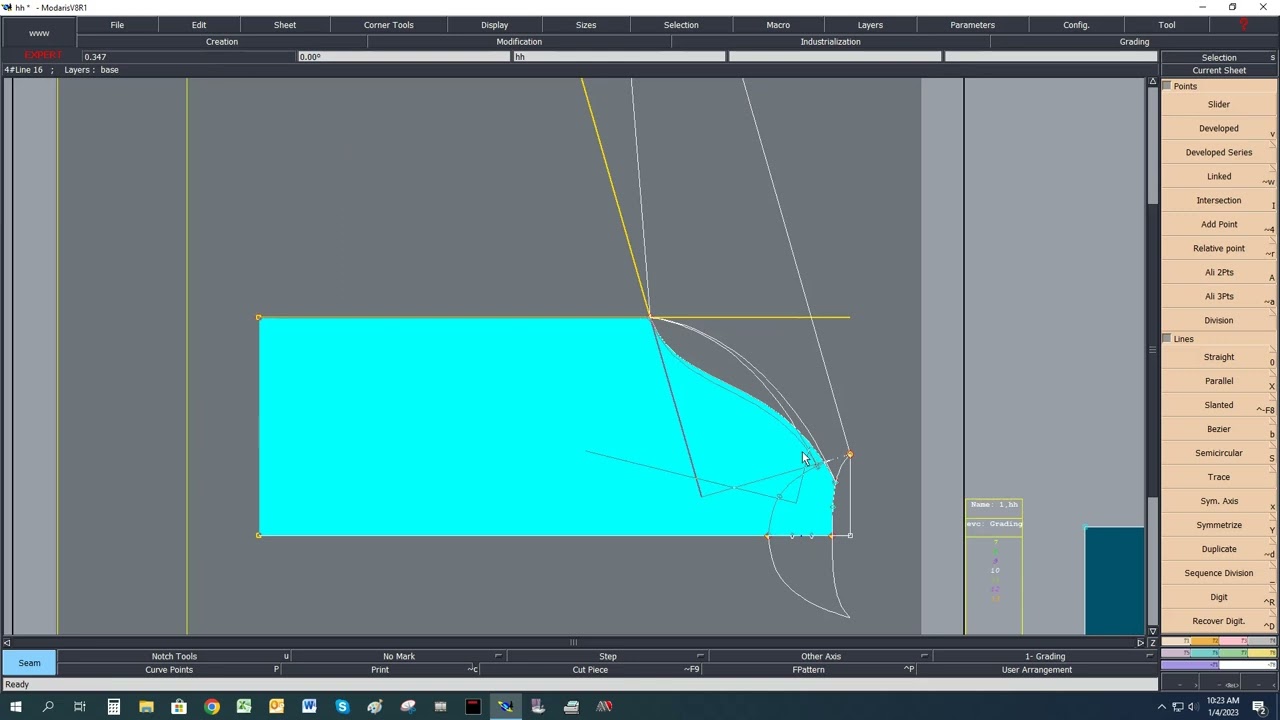 Lectra_139 Lectra software raglang long slv link pattern making