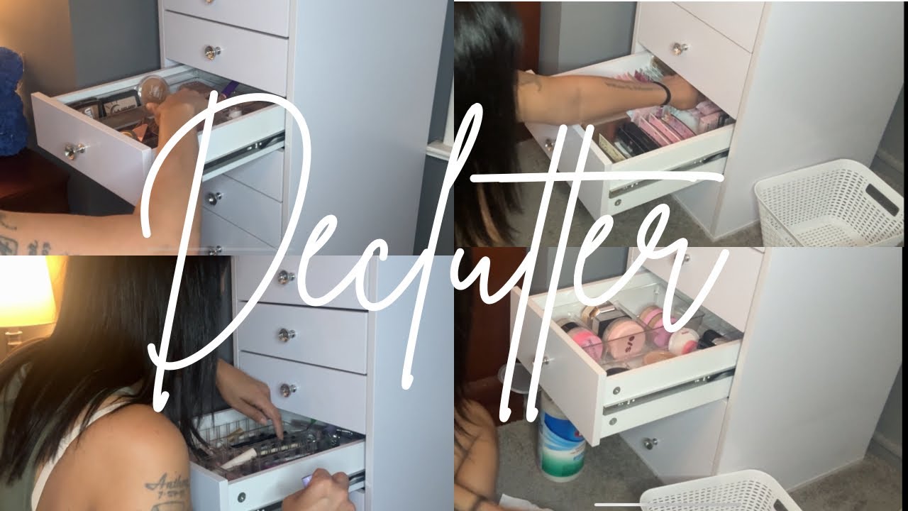 ASMR Makeup Declutter | Organizing | Cleaning | Declutter | Subscribe for More