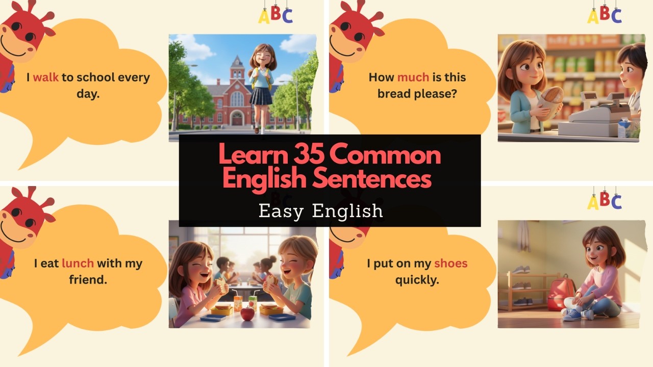 35 English Sentences You Use Every Day 💬 | Beginner English | Easy English A1-A2 🎯