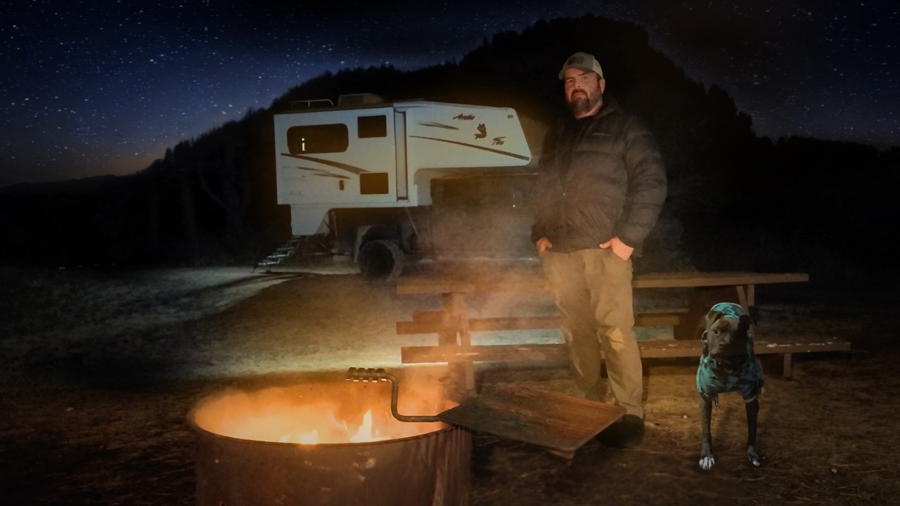 A Hidden Forest Rises from the Prairie / Solo Winter Truck Camper Adventure