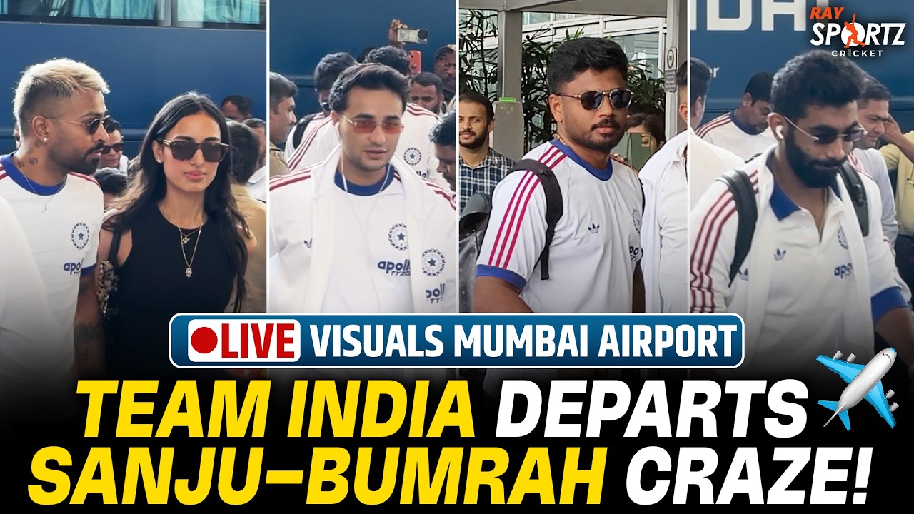 LIVE From Airport ✈️ Team India Departs for Final in Ahmedabad | Fans Go Crazy for Sanju & Bumrah