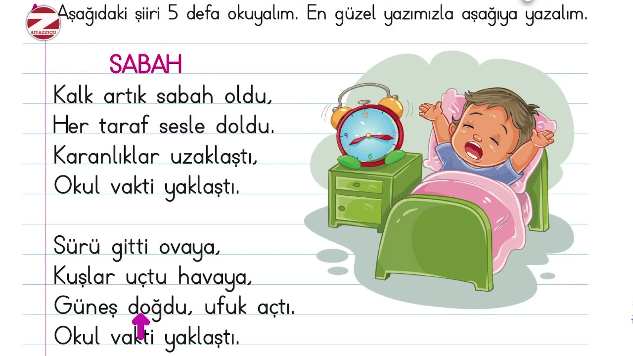 Okul ile ilgili şiirler/Şiir Yazma Ve Okuma Etkinliği/Okuma hızlandırma 1.sınıf