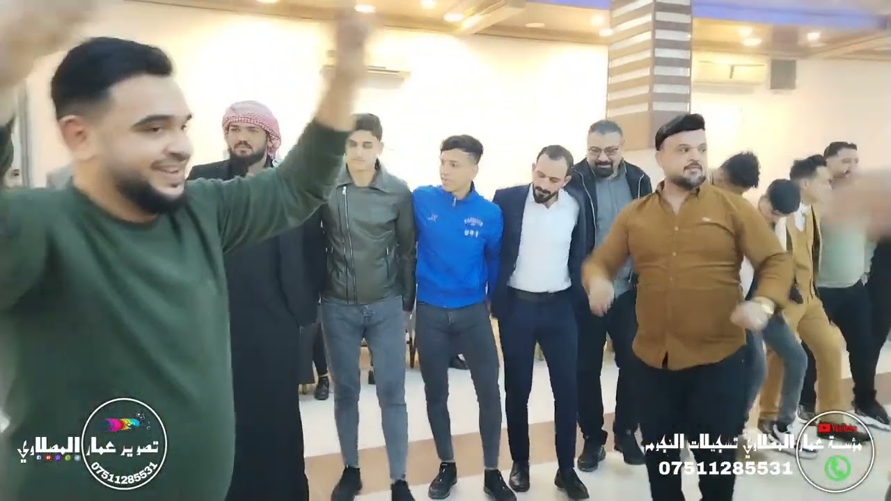 الفنان انمار الفراتي دبكه زواج عبد الرحمن الحمدوني(1) المايستروحمو شنكالي تصوير عمار المصلاوي
