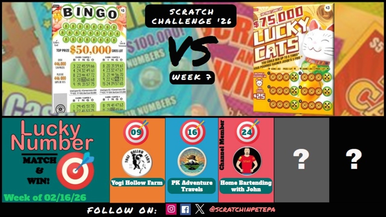 Scratchin' Pete | Scratch Challenge: Bingo VS Lucky Cats | Week 7 2026