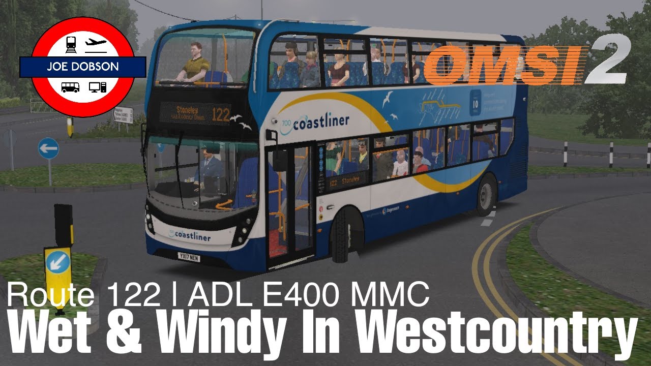 OMSI 2 | Дождь и ветер в Уэсткантри | Маршрут 122 | Studio Polygon 400MMC | Stagecoach Coastliner...