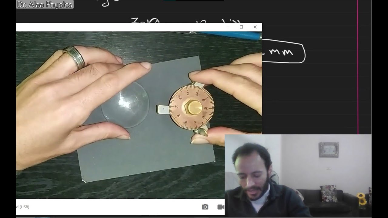 Spherometer to measure radius of curvature of convex lens.