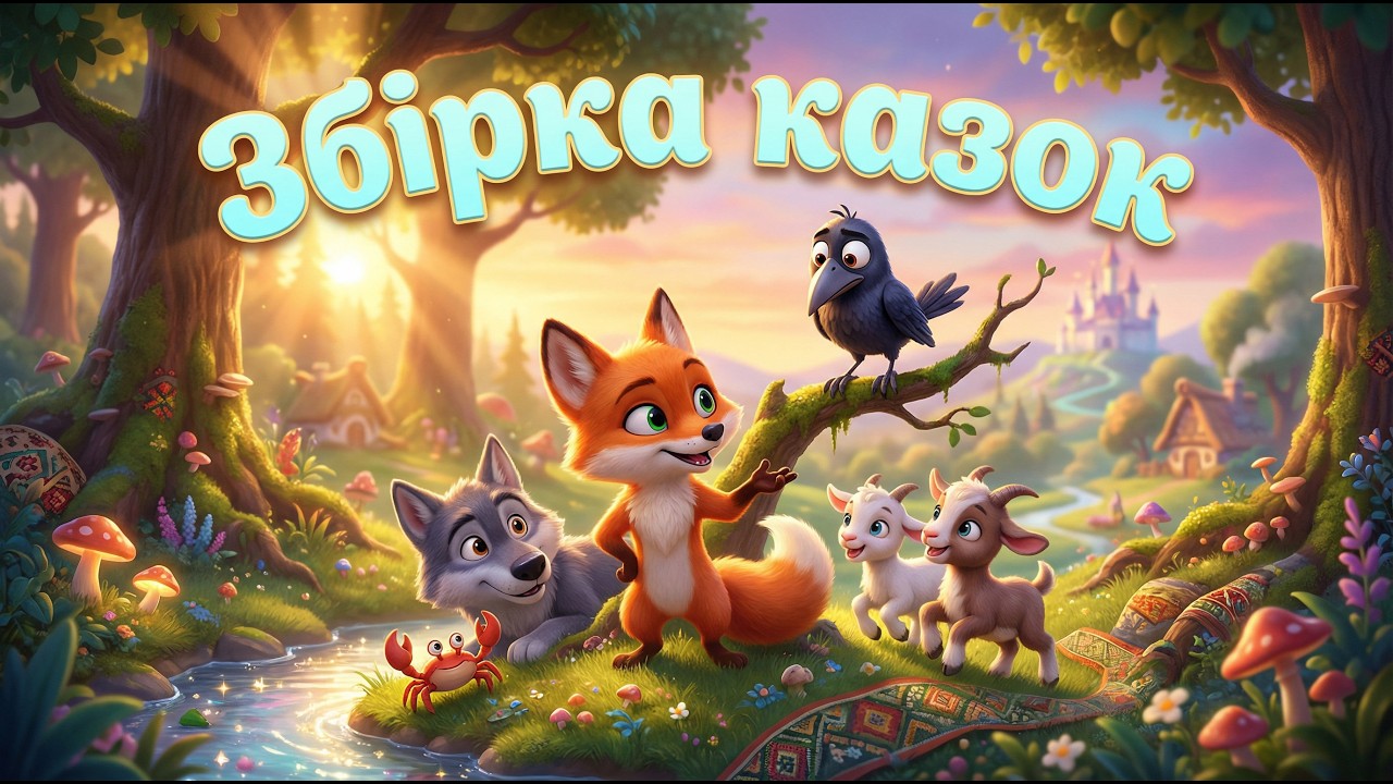 🐈🎵🦜Найкращі аудіоказки для дітей перед сном | 💙💛Збірка Українських народних казок |👶 Малятко Співає