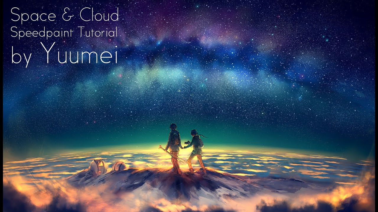 SAI & Photoshop Speedpaint Tutorial - Cloud and Space