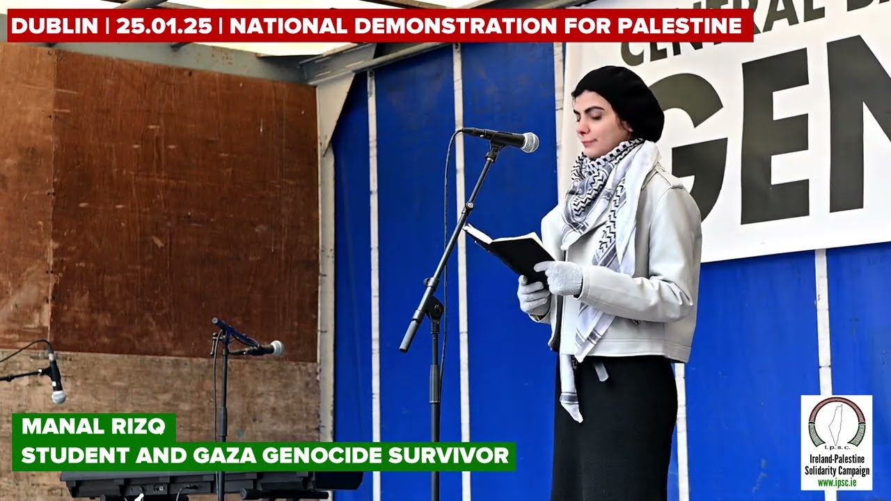 Gaza isn't a headline, it's our home!: Manal Rizq @ National Demo for Palestine 25.01.25