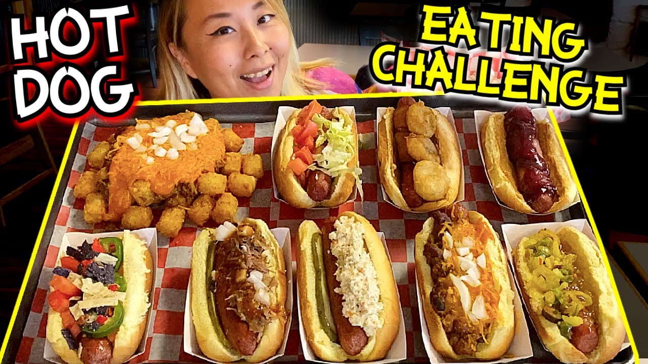 MASSIVE HOT DOG EATING CHALLENGE at Porgie's in McDaniels, Kentucky!! #RainaisCrazy