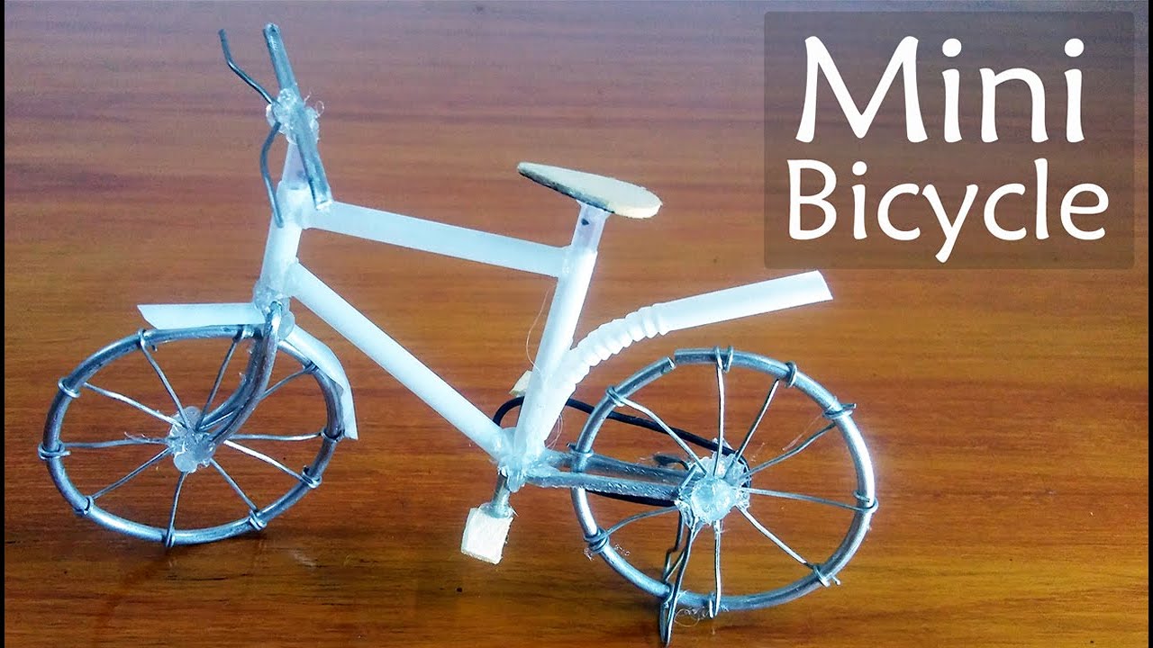 How to make a mini Bicycle using straw pipe use